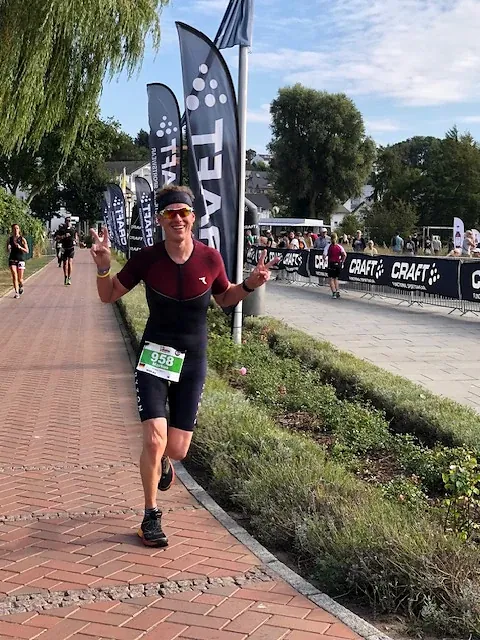 Markus auf der Laufstrecke am Wettkampfgelände